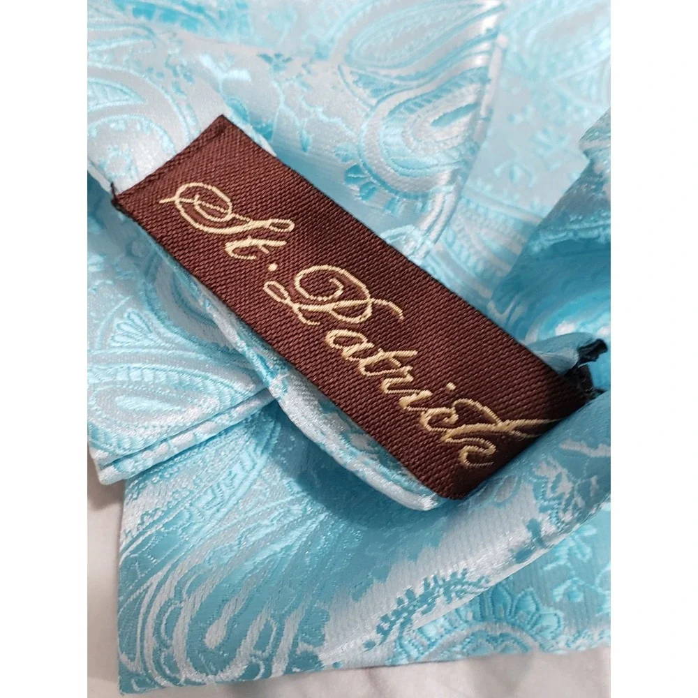 Vintage Bow Tie Paisley Bowtie And Pocket Square Hanky‎ Set Handkerchief Mens